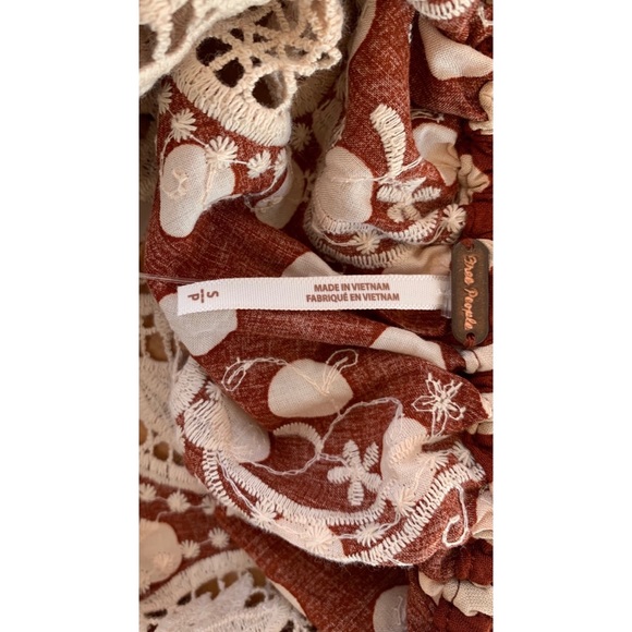 New Free People Lunch Date Halter Top in Dark Red Size Small - Picture 5 of 6